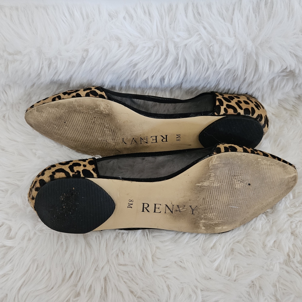 Renvy Leopard Calf Hair Ballet Flats ✨ Size 8.5/9 With Box - Picture 5 of 6